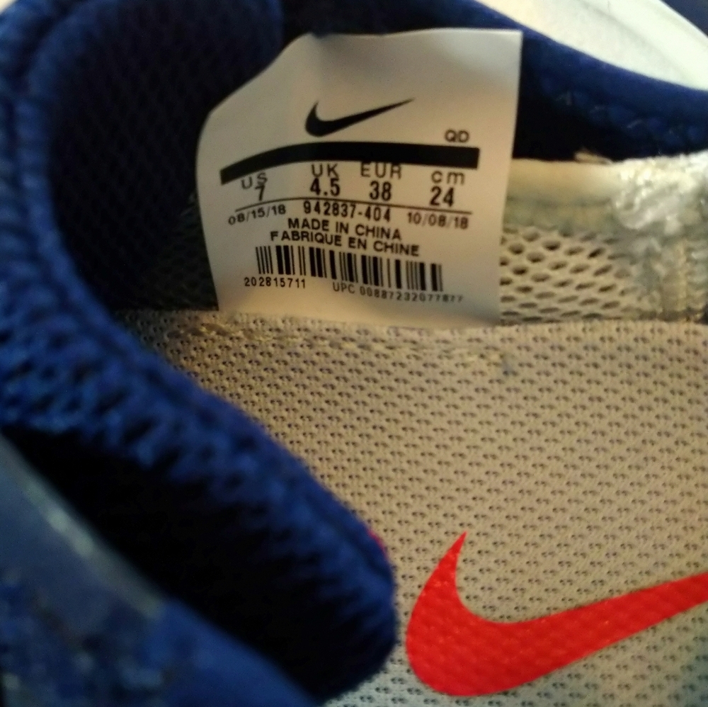 Womens Nike Free RN 2018 Navy/Pink/White - Picture 5 of 7